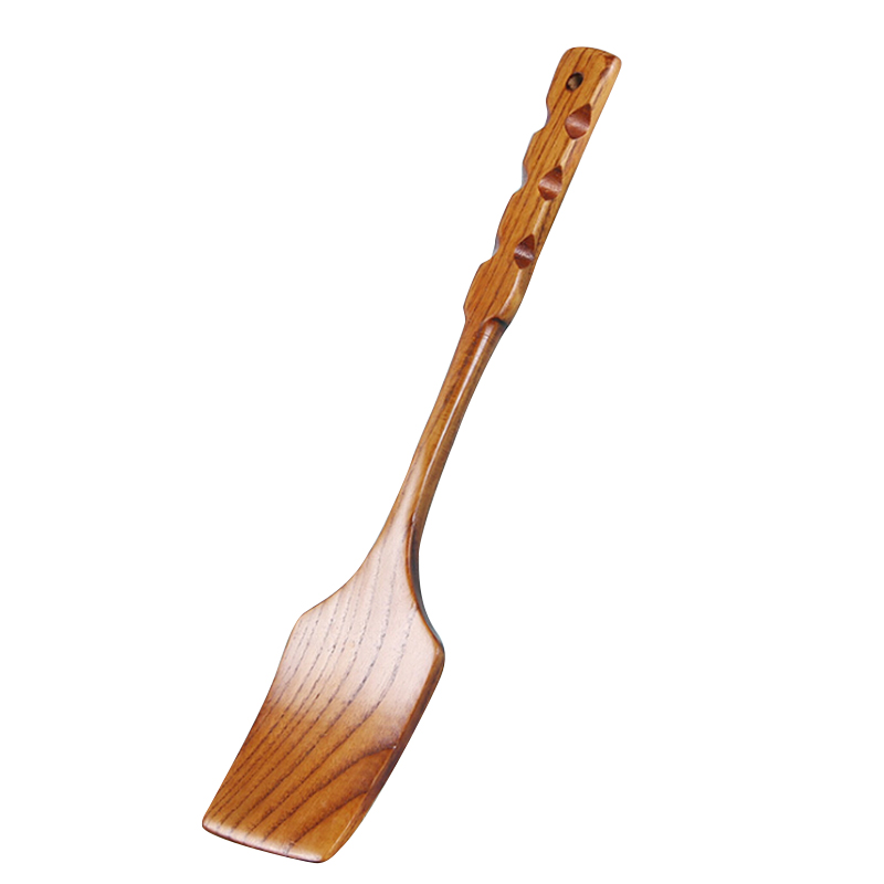 Wooden Long Handle Cooking Utensils Slotted Turners Pancake Shovel Pot