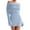 Light Blue, variant on Women's Long Sleeve Bodycon Mini Dress Mesh Ruched Formal Wedding Guest Cocktail Dresses Black S