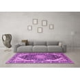 thumbnail image 3 of Ahgly Company Indoor Round Persian Purple Traditional Area Rugs, 6' Round, 3 of 4