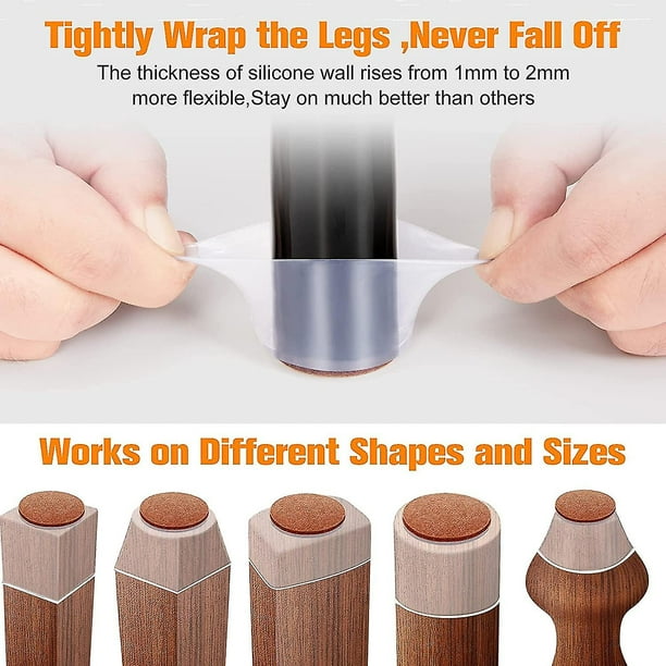 Clear silicone chair leg protectors hotsell