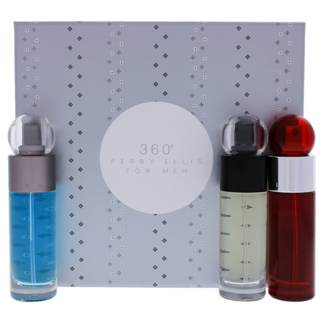 Perfume Perry Ellis 360 EDT 1 oz 360 Red EDT 1 oz Reserve EDT 1 oz Set Caballero 3Pc