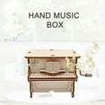 thumbnail image 4 of Farfi 1 Set Music Box Handmade Anti-deformation Non-fading Burr Free Wood Hand Cranked DIY Musical Box Game for School (Wooden Color), 4 of 13