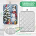 thumbnail image 3 of 2 Pack Pot Holders for Kitchen Heat Resistant Hot Pads Sets for Cooking Baking Christmas Scene with Snowman, 3 of 7
