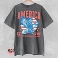 thumbnail image 3 of USA shirt, Summer BBQ t-shirt, Red White and Blue, America Tee, Comfort Colors® Women's 4th of July, Fourth of July Shirt T-Shirt, 1776 Tee, 3 of 4