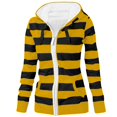 thumbnail image 4 of kpoplk Women's Zip up Hoodie Oversized Sweatshirts Long Sleeve Fall Casual Jacket with Pockets(Yellow,XXL), 4 of 5