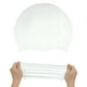 thumbnail image 5 of Gorros de natación de silicona impermeables de rayas únicos 1 Pc Blanco, 5 of 5
