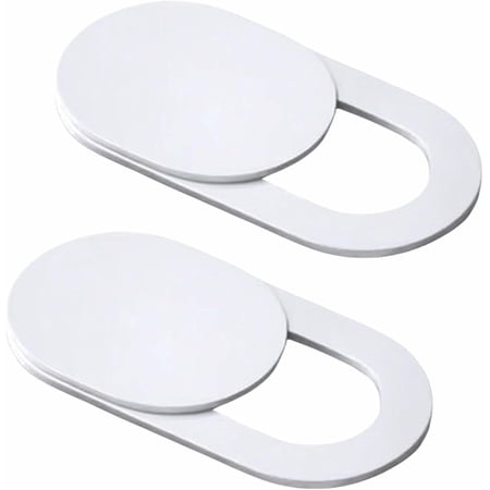 Compatible for Ultra-Thin Webcam Cover Slide, White, 2-Pack | 0.022in slim profile, no-residue adhesive, fits MacBook, iMac, iPad, iPhone, PC & more