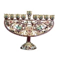thumbnail image 2 of Candelabro de metal tradicional Fernando Menorah para velas cónicas, 2 of 8
