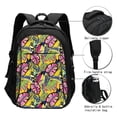thumbnail image 3 of Balery Colrful Tropical Leaves Mochila con carga USB para hombre y mujer - Mochila impermeable y antirrobo para portátil con puerto USB para viajes, trabajo, estudios y universidad, 3 of 7