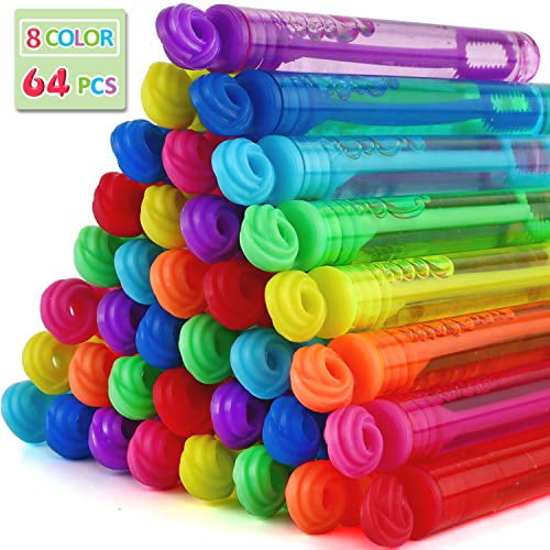Wesprex Big Bubble Wands 24 Pack 14.5’’ for Kids Assorted Colors Super Value Pack of Summer Toy Party Favor Baby Shower Wedding 2 Dozen Birthday 