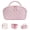 Pink, variant on Travel Makeup Bag Large Capacity Cosmetic Bag for Women Portable Make up Bag with Brush Compartment & Handle, Pink