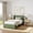 Green, variant on Upholstered Bed with Rectangular Headboard (Twin), Cream