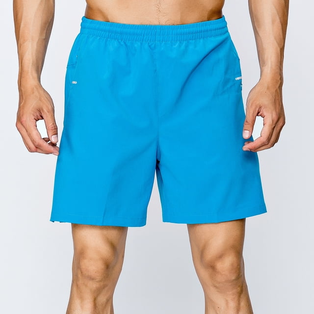 Pantalones cortos deportivos para hombre, bolsillos con cremallera en la cintura elástica, transpira Abanopi Pantalones cortos deportivos para hombre