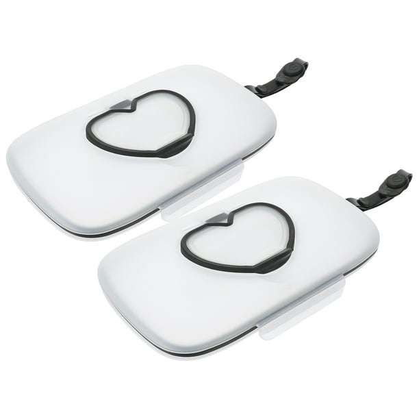 GOOHOCHY Dispensador de toallitas húmedas, 2 unidades, soporte para toallitas, caja de pañuelos rellenable, estuche para guardar toallitas húmedas.