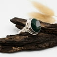thumbnail image 2 of Handmade Green Onyx 925 Sterling Silver Ring | Healing Crystal Jewelry | Women’s Fashion Gemstone Ring Size US 10, 2 of 6