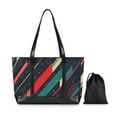 thumbnail image 7 of FORMRS Laptop Tote Bag for Women with 15.6" Computer Compartments Handbag, Orange Abstract Lines, 7 of 7