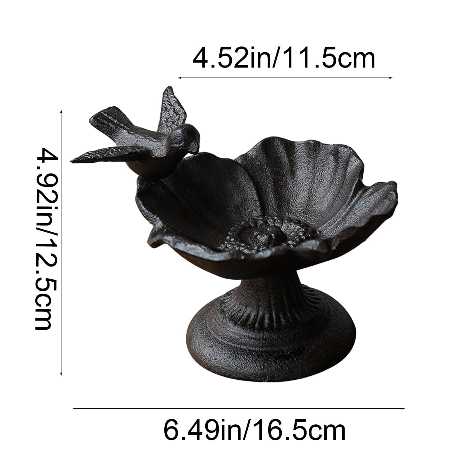 Cast Iron Bird Baths for Outdoors, Cast Iron Bird Feeder, Metal Bird Bath, Home Garden Lawn Yard Table Decorations