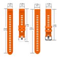 thumbnail image 2 of Correa de reloj de silicona con patrón de rombo, reemplazo de la correa de silicona para Garmin / HUAWEI / Samsung 20 mm, naranja sidaley EL2641-04, 2 of 2