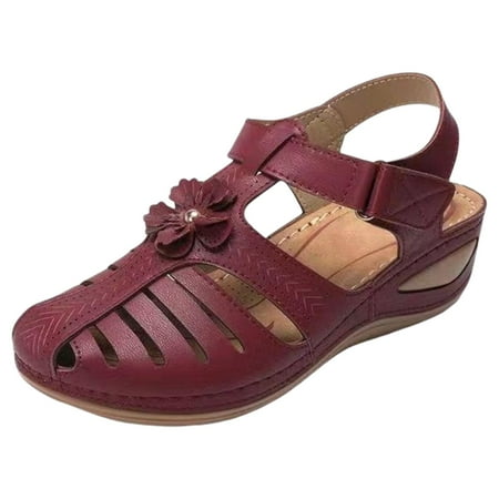 

MEGAWHEELS Wedge Sandals for Women Comfortable Summer Athletic Flat Shoes