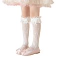 thumbnail image 1 of Kneehigh Socks Hollowed Fruit MidCalf Socks Kids Girl Spring Stretchy Mesh Socks for Little Girls School Dacning Socks White, 1 of 4