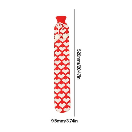 

Buodes Bed Warm Waist Warm Back Hot Water Bottle With Super Soft Fabric Knitted Cover