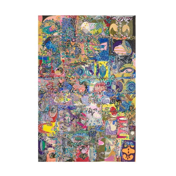 Canvas Wall Art - Ellen Kossoff 'Party On 2' Wall Art for Living Room, Bedroom, or Office Décor by Trademark Fine Art - 12 x 19 Inches