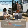 thumbnail image 3 of 12 Volt Car Refrigerator, 13QT(12L) Portable Car Refrigerator, Freezer Fridge Cooler DC & AC, Mini Fridge for Camping, Travel, Truck, Home, Fishing, RV and Outdoor Black, 3 of 10