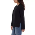 thumbnail image 2 of GAP Womens Crewneck Knit Sweater with Side Slits 100% Cotton Black Medium, 2 of 3
