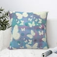 thumbnail image 6 of YFYANG Square Decorative Throw Pillow Case (Without Pillow Insert), Dream Butterfly Geometry Bedroom Sofa Car Cushion Cover, 18"x18", 6 of 9