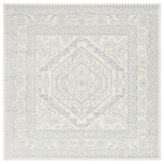 SAFAVIEH Adirondack Xavier Oriental Area Rug, Ivory/Slate, 4' x 4' Square