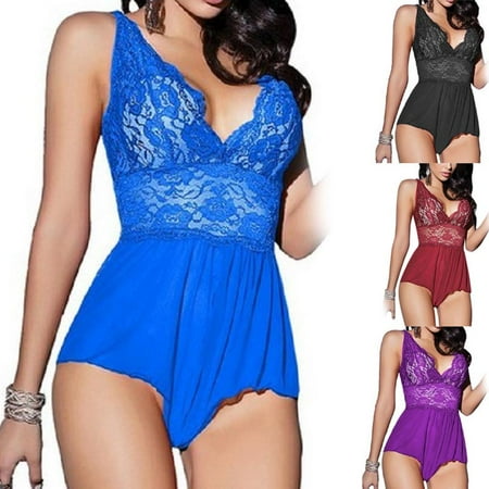 

1 Pcs Women Nightgown Sleepwear Lace Solid Color Sleeveless Fashion Nightdress New