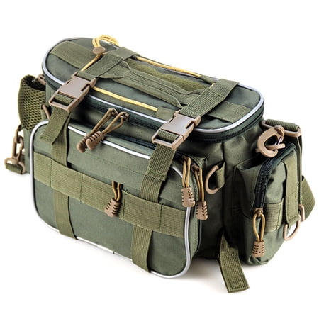 Fishing Tackle Bag Fishing Gear Storage Bag Organizer Waist Bag Messenger Bag Handbag