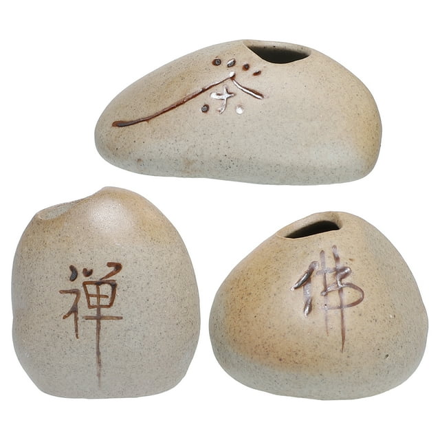 MasteelfCA 3Pcs Home Ceramic Vase Crafts Ornament Office Desktop Penny Plant Mini Vase