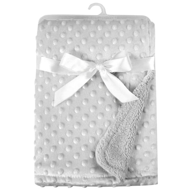 XZNGL Baby Soft Minky Dot Fleece Blanket for Stroller, Swaddling, and Bedding, Polyester, 1 Count
