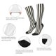 thumbnail image 3 of Balery Black And White Thick Stripes Calcetines novedosos Calcetines deportivos Calcetines hasta la rodilla Calcetines de algodón Calcetines originales y geniales, 3 of 6