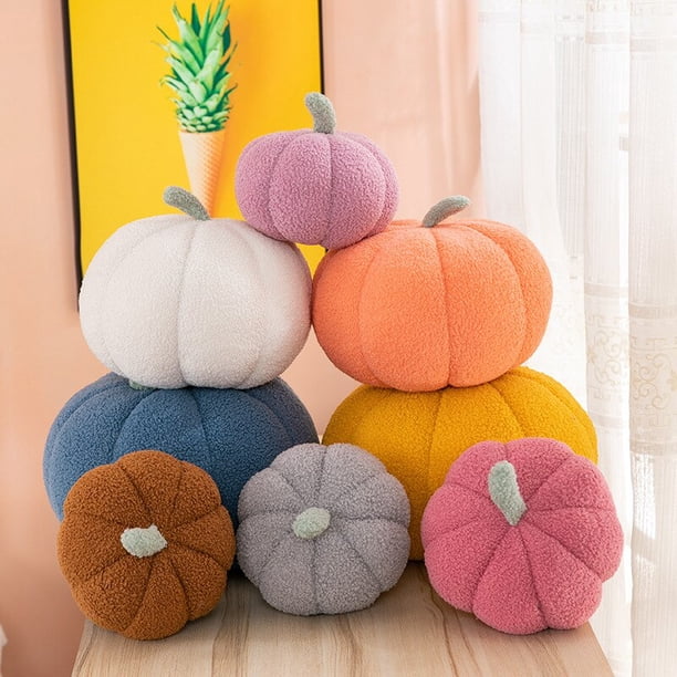 Hot Sale Pumpkin Shaped Pillow Halloween Decoration Plush Toys Creative Sofa Cushion Home Decor Cute Plushie Kids GiftGrey35cm He Qiyong unisex
