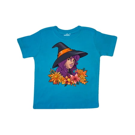 

Inktastic Witch with Autumn Flowers and Leaves Gift Toddler Boy or Toddler Girl T-Shirt