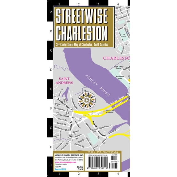 Michelin Streetwise Maps Streetwise Charleston Map - Laminated City Center Street Map of Charleston, South Carolina, (Paperback)