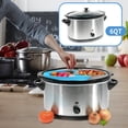 thumbnail image 4 of Hicess 2Pcs/Set Slow Cooker Divider Dishwasher Safe Flexible Non-stick Food Grade Silicone Pad Separation Reusable 6 QT Cooking Pot Liner Slow Cooker Pad Kitchen Accessories, 4 of 8