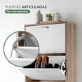 thumbnail image 3 of Mueble Zapatero Organizador de Calzado 4 Cajones Blanco y Madera, Clóset para Zapatos hasta 24 Pares marron M, 3 of 7