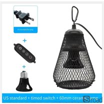 75W Ceramic Heat Emitter For Reptiles, No Light Infrared Heating Lamp Bulb For Turtle Tortoise Lizard Snake Terrarium, 110V E27 Base Pet Warmer For 100% Nighttime Use​,60mm ceramic lamp