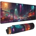 thumbnail image 1 of Neon Lights Gaming Mouse Pad 31.5 x 11.8 Inch Extended Large Mouse Mat with NonSlip Rubber Base and Stitched Edges, Long Desk Pad for Office, Home, and Gaming, 1 of 1