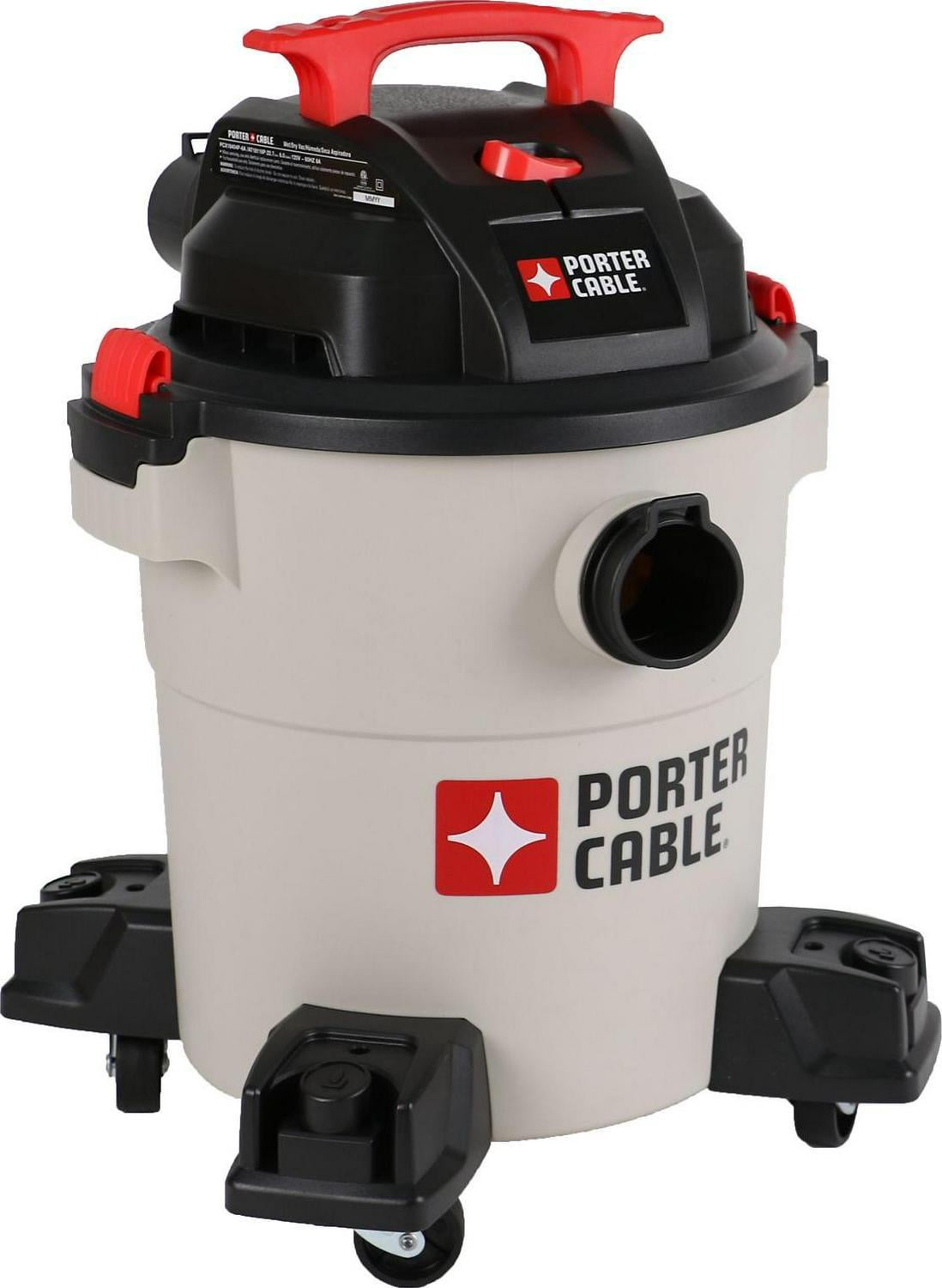 PORTER-CABLE PCX18406-5B 5 Gallon 4HP Wet/Dry Shop Vac Vacuum with Hose and 