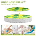 thumbnail image 3 of 3 Packs of Wood Pulp Cotton Dishwashing Sponge 3.54x2.56 Inch Dishwashing Sponge Household Cleaning Sponge Kitchen Utensils Clean Use Seamless Lemon, 3 of 7