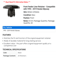 thumbnail image 2 of Front Fender Liner Retainer - Compatible with 1995 - 2019 Honda Odyssey 1996 1997 1998 1999 2000 2001 2002 2003 2004 2005 2006 2007 2008 2009 2010 2011 2012 2013 2014 2015 2016 2017 2018, 2 of 2