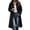 Black, variant on Fall Coats for Women Plaid Checkered Long Trench Coat with Lapel and Pockets for Autumn Street Walks and Weekend Trips