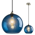 thumbnail image 1 of Lámpara Colgante LBSQJ Globo de Vidrio Azul 25 cm Moderna, 1 of 7