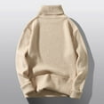 thumbnail image 3 of TFEOQRY Men's Turtleneck Sweater Ribbed Knit Long Sleeve Loose Casual Pullover Fall Winter Warm Top Beige, 3 of 5