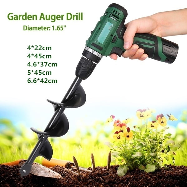 5 Sizes Electric Drill For Plant Planting Auger Bit Fence Post Hole Digger Drill Bit Ground Fence Post Hole Drilling Plant Tree Walmart Com Walmart Com
