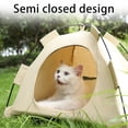 thumbnail image 6 of Foldable Portable Pet Tent, Breathable Canvas Shelter for Small Dogs & Cats, Indoor Outdoor Travel Camping Bed(15.7×14.5）, 6 of 9